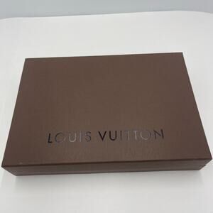 Louis Vuitton Brown Gift Box Storage Authentic With Black Logo 12"x8"x2"